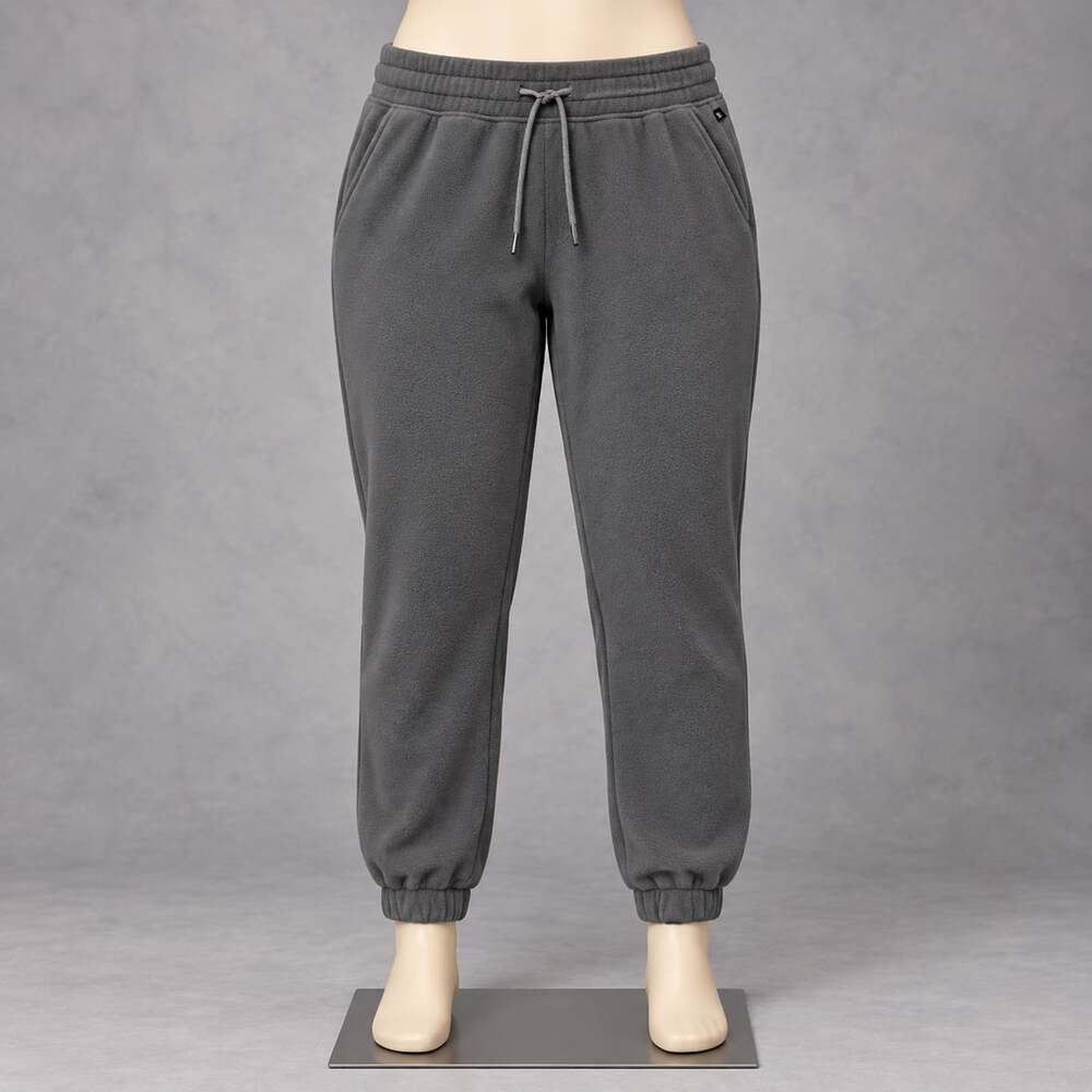 Eddie Bauer Women’s L Gray Fleece Jogger Pants Drawstring Outdoor Lounge
